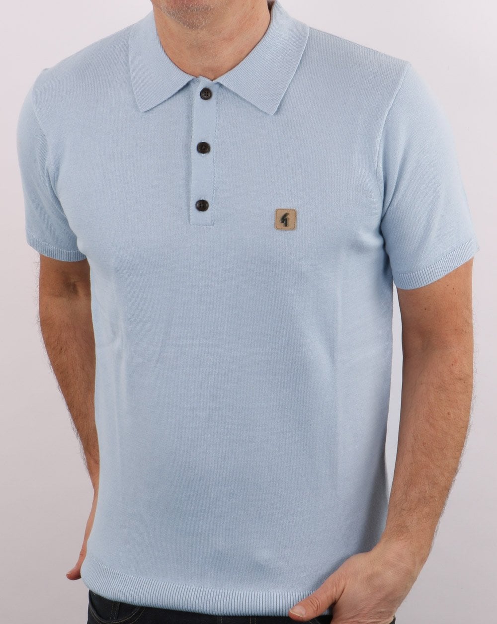 Gabicci Vintage Jackson Polo Ice Blue