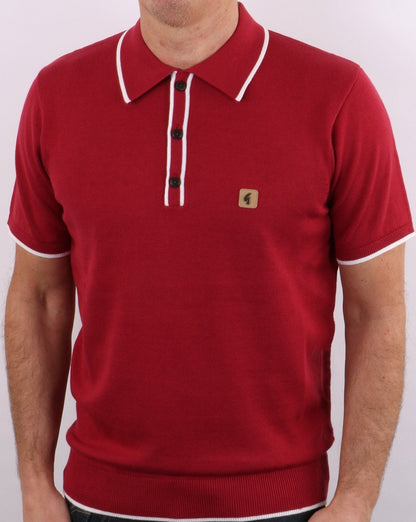 Gabicci Vintage Lineker Polo Beerenrot