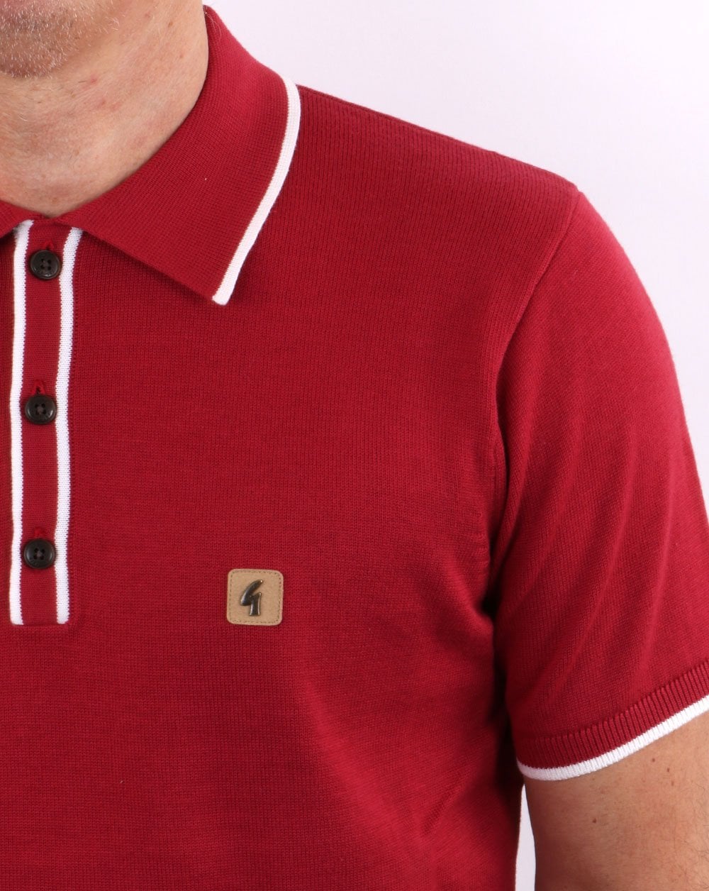 Gabicci Vintage Lineker Polo Beerenrot