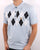Gabicci Vintage Diamond Argyle Knit Sky