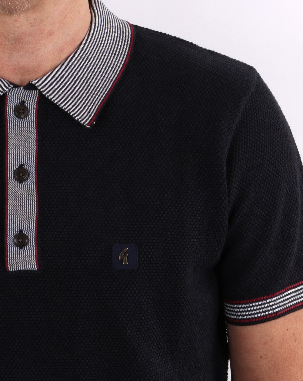 Gabicci Vintage Dicaprio Strickpolo Marineblau