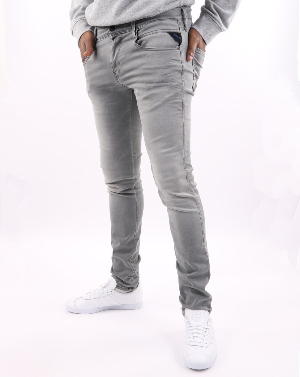 Replay Anbass Jeans Hyperflex Grau