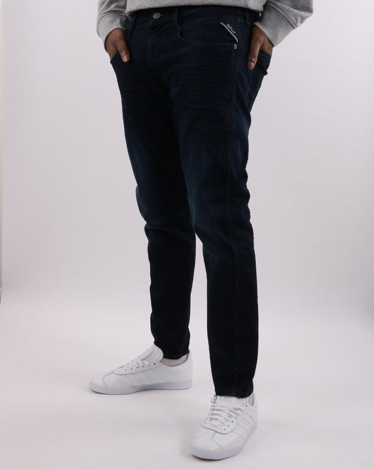 REPLAY Replay Anbass Hyperflex Re-used Jeans Dunkelblau