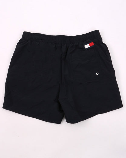 Tommy Hilfiger – Badeshorts mit Kordelzug in Marineblau