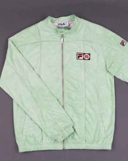 Fila Vintage – Terrinda Mk3 Pro Badge – Trainingsjacke in Limettengrün