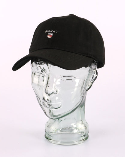 Gant Baumwoll-Twill-Cap Schwarz