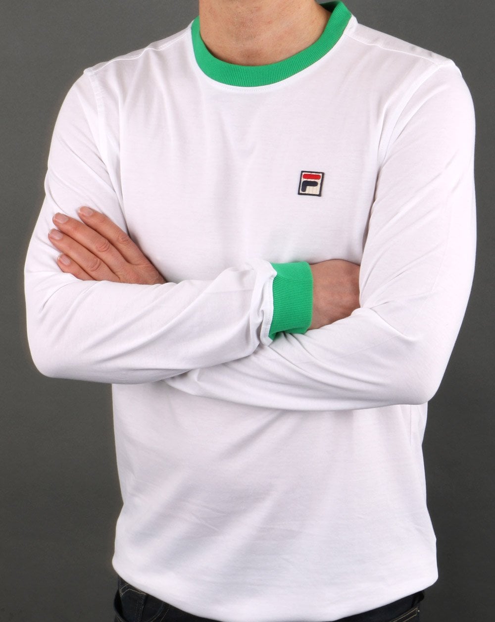 Fila Vintage Retro Longsleeve Weiß/Grün