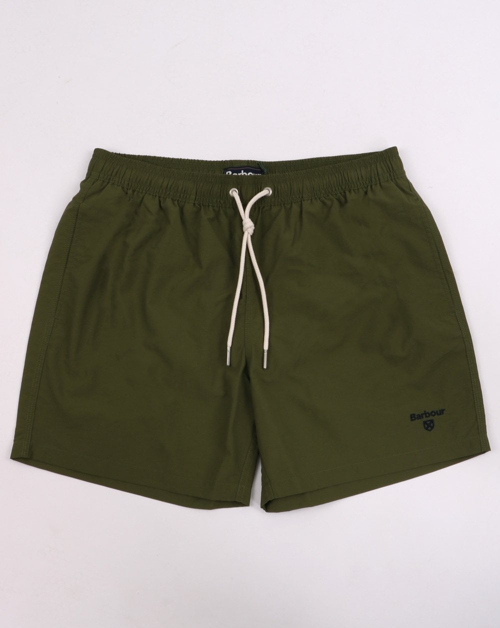 Barbour Logo Badeshorts Olivgrün