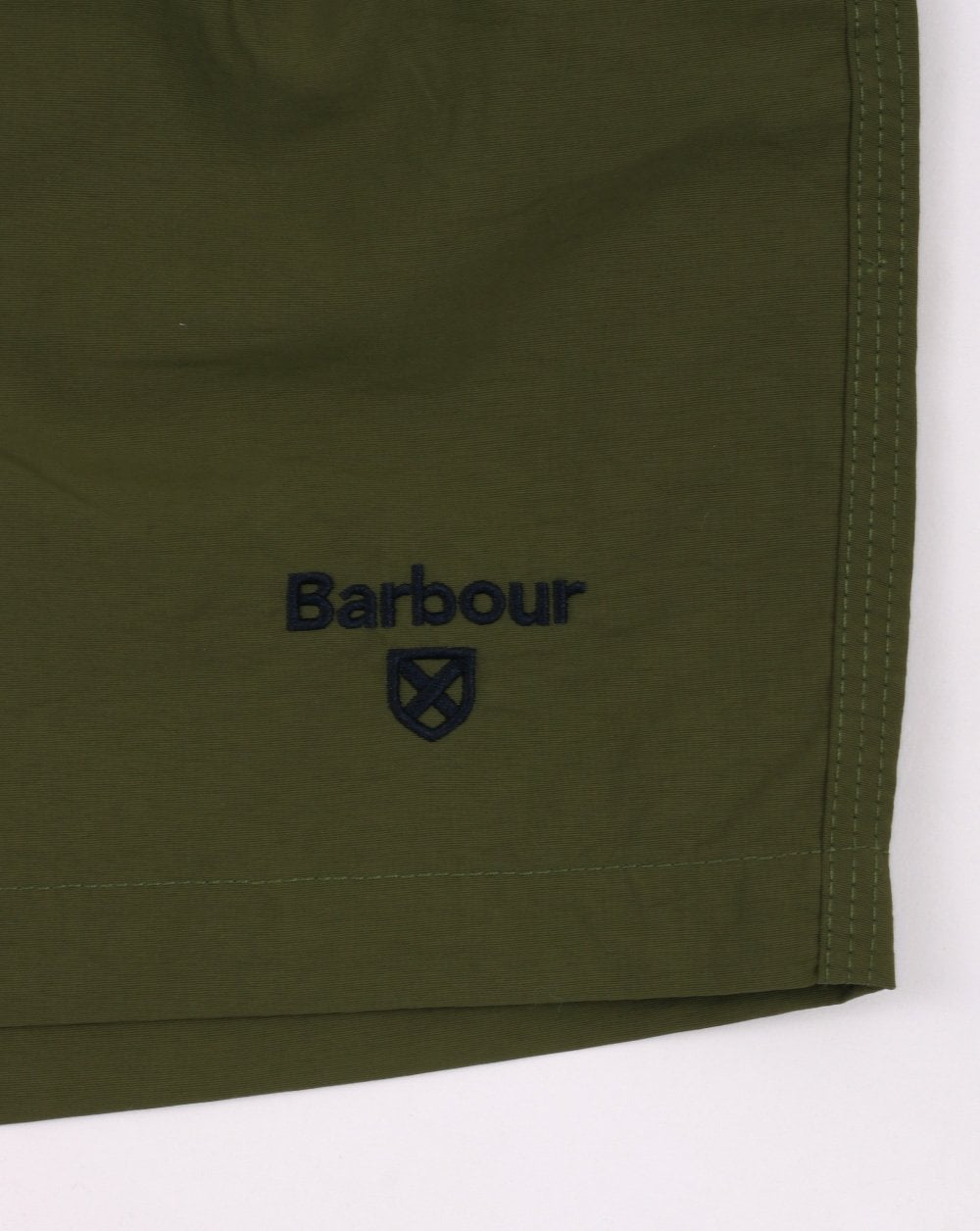 Barbour Logo Badeshorts Olivgrün