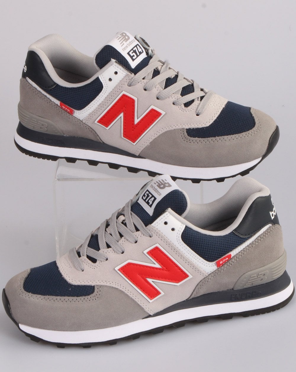 New Balance 574 Trainer Grey/Red