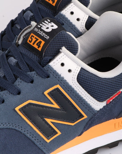 New Balance 574 Trainer Marineblau/Orange