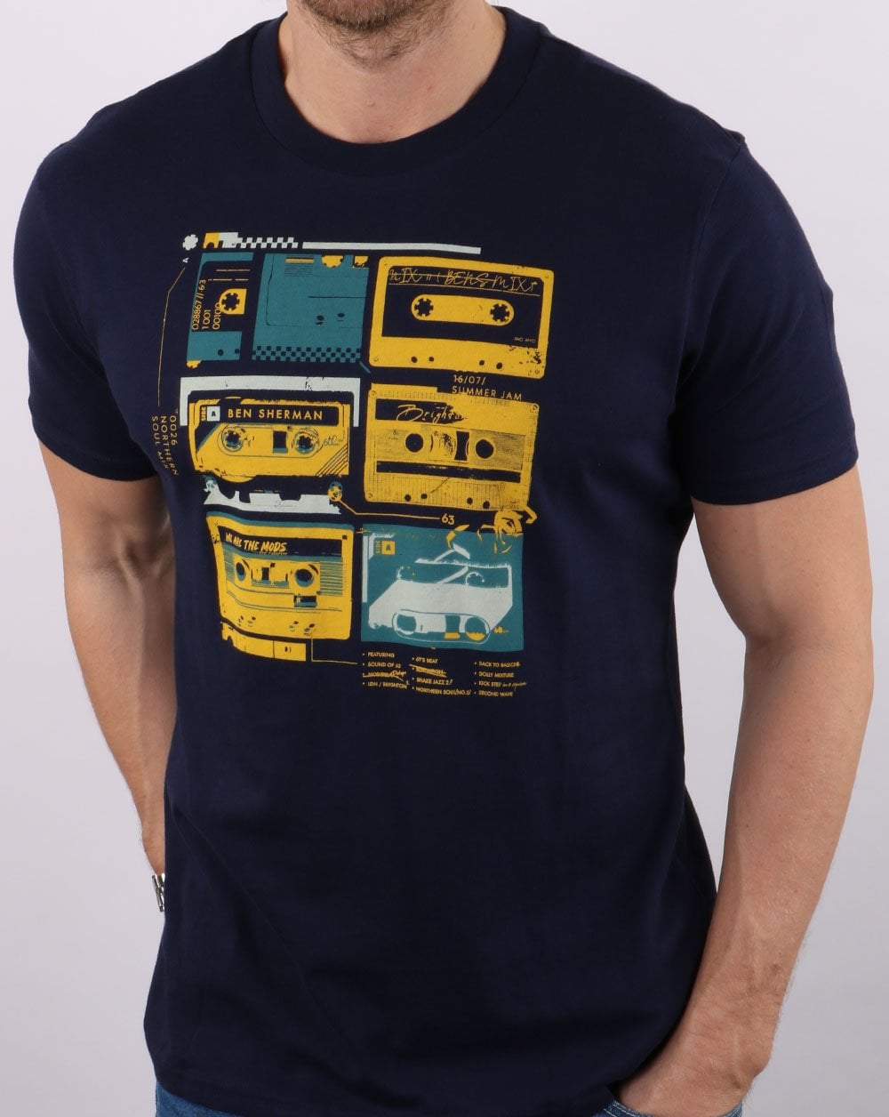 Ben Sherman – T-Shirt „The Lost Tapes“ in Marineblau