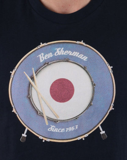 Ben Sherman Drum T-Shirt Dunkelblau