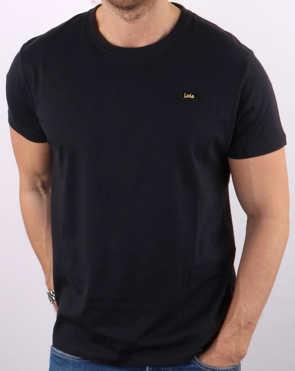 Lois Label T-Shirt Marineblau