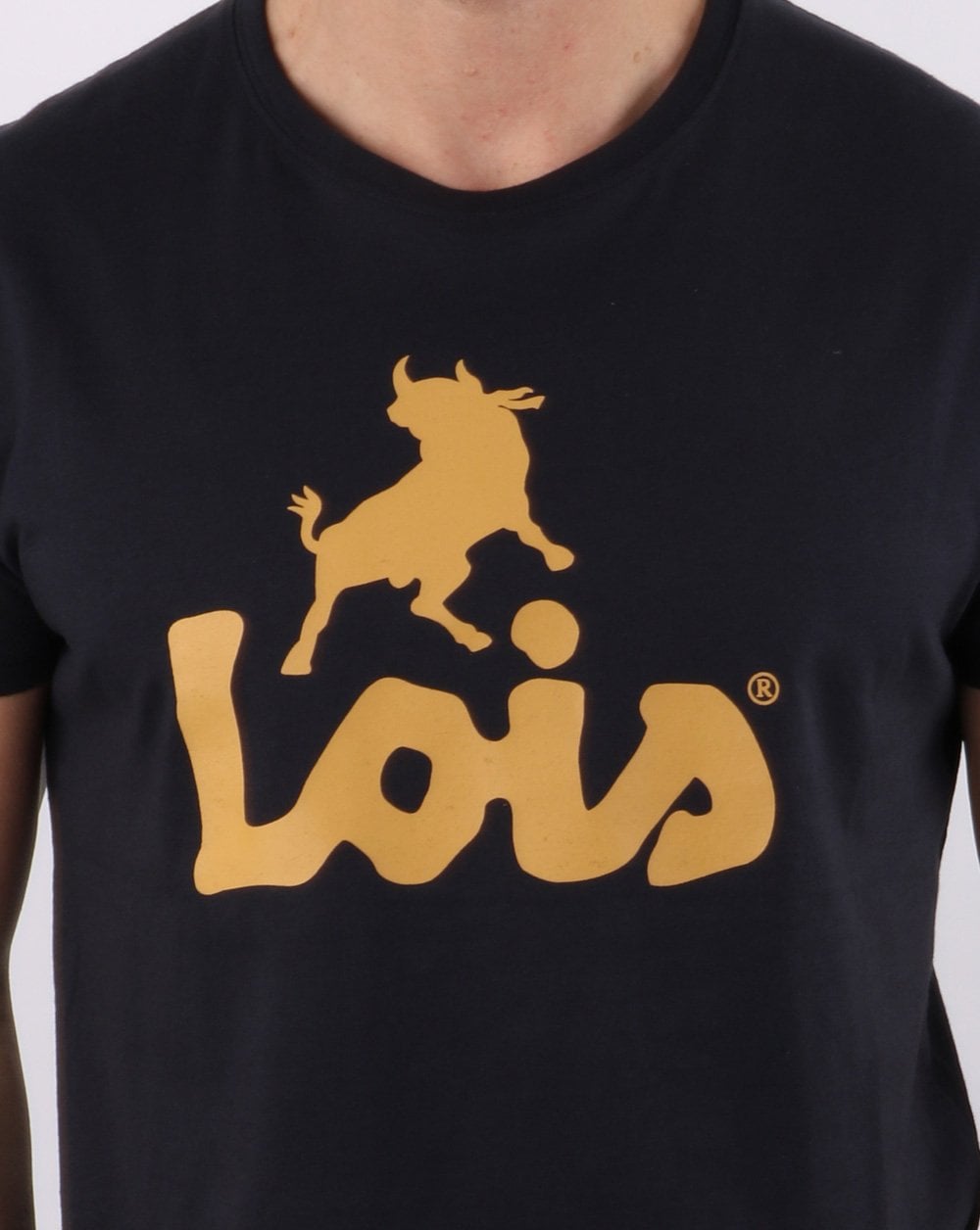 Lois Logo T-Shirt Marineblau/Gold