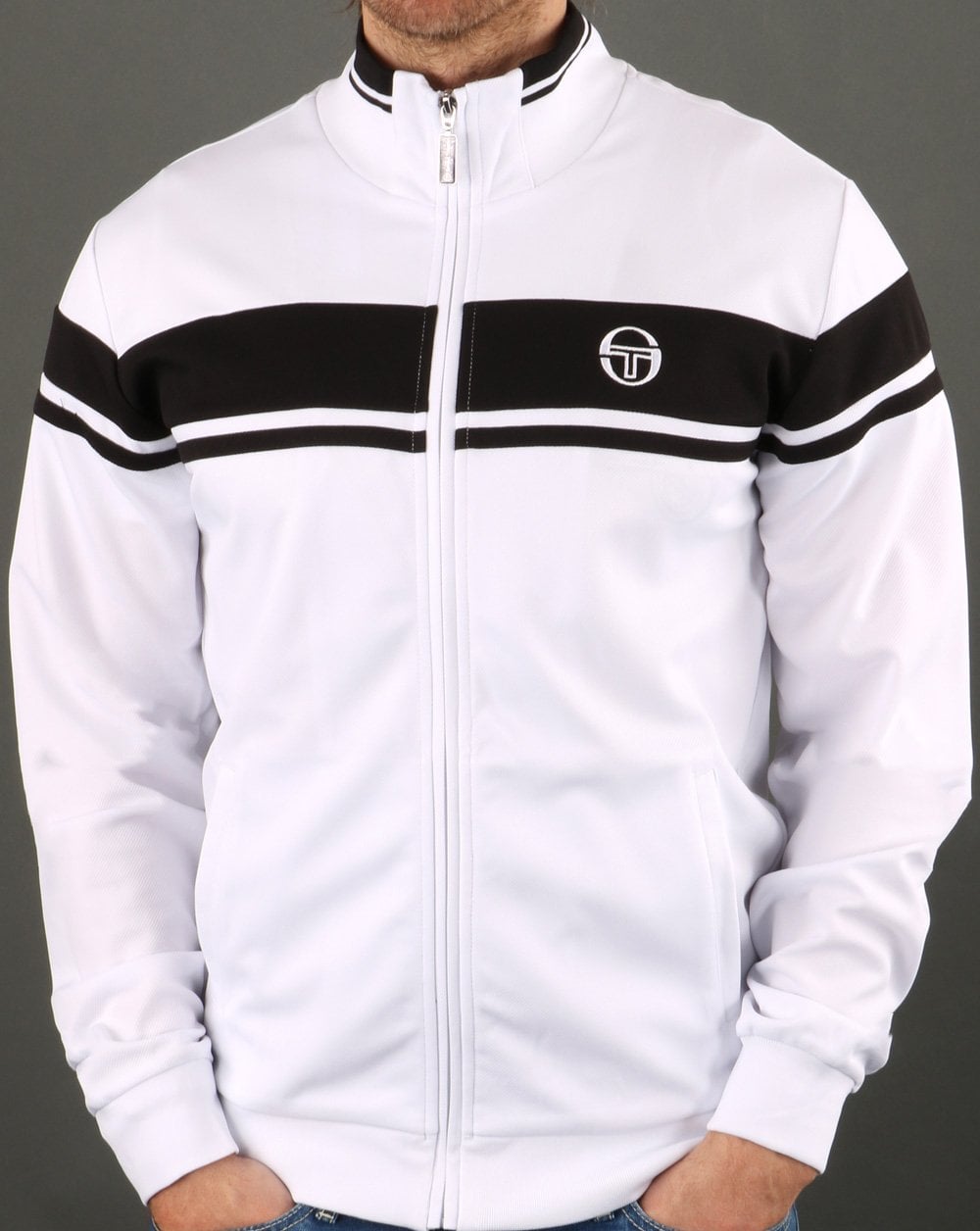 Sergio Tacchini Masters Trainingsjacke Weiß/Schwarz