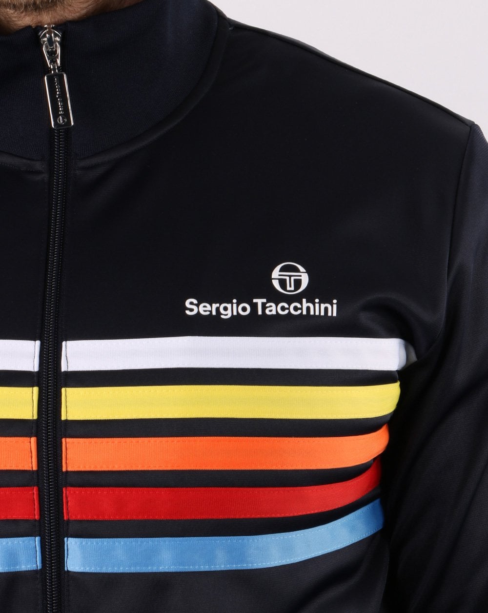 Sergio Tacchini Multi Stripe Track Top Navy