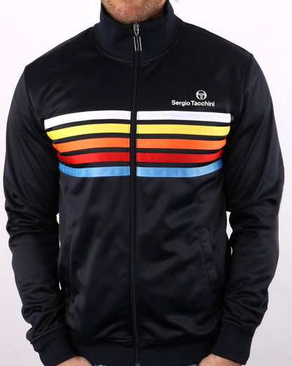 Sergio Tacchini Multi Stripe Track Top Navy