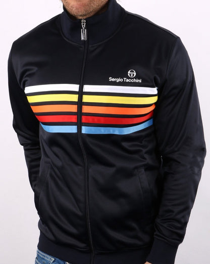 Sergio Tacchini Multi Stripe Track Top Navy