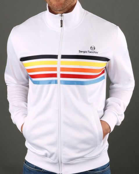 Sergio Tacchini Multi Stripe Track Top White