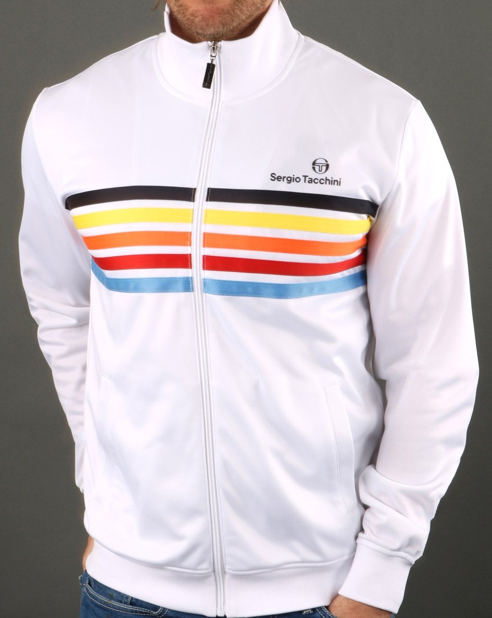 Sergio Tacchini Multi Stripe Track Top Weiß