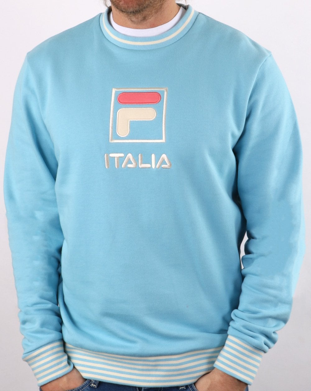Fila Vintage Empire Crew Sweatshirt Air Blau