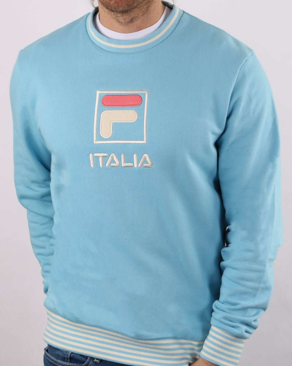 Fila Vintage Empire Crew Sweatshirt Air Blau
