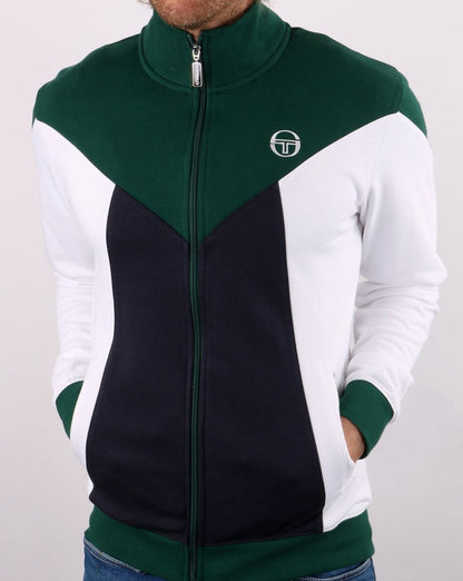 Sergio Tacchini Vero Track Top Grün / Weiß / Marineblau