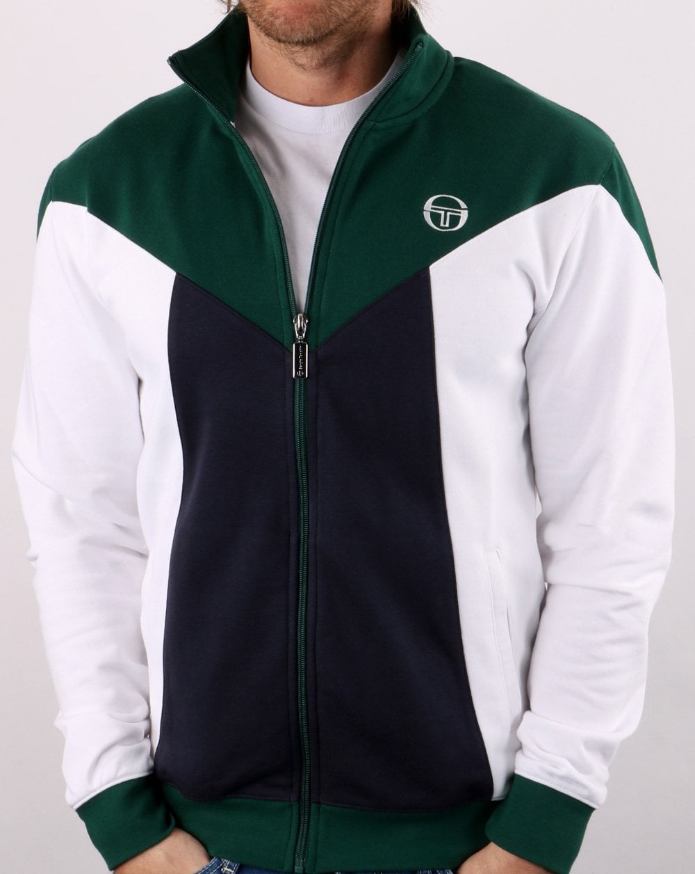 Sergio Tacchini Vero Track Top Grün / Weiß / Marineblau