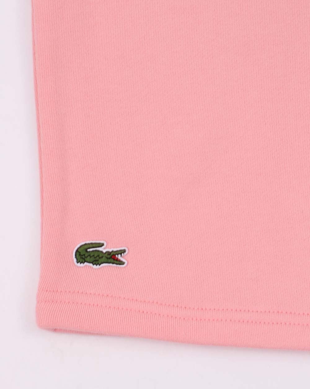 Lacoste – Fleece-Shorts mit Gesäßtasche in Rosa
