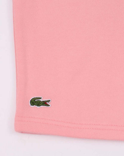 Lacoste – Fleece-Shorts mit Gesäßtasche in Rosa