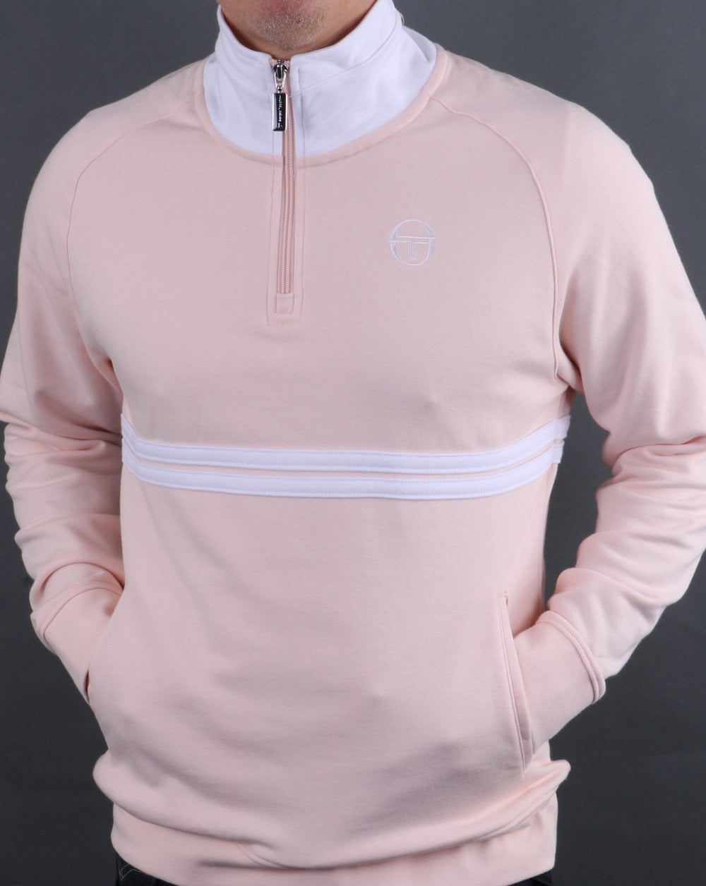 Sergio Tacchini Dallas 1/4 Zip Track Top pink/white