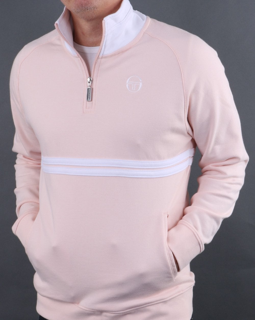 Sergio Tacchini Dallas 1/4 Zip Track Top pink/white