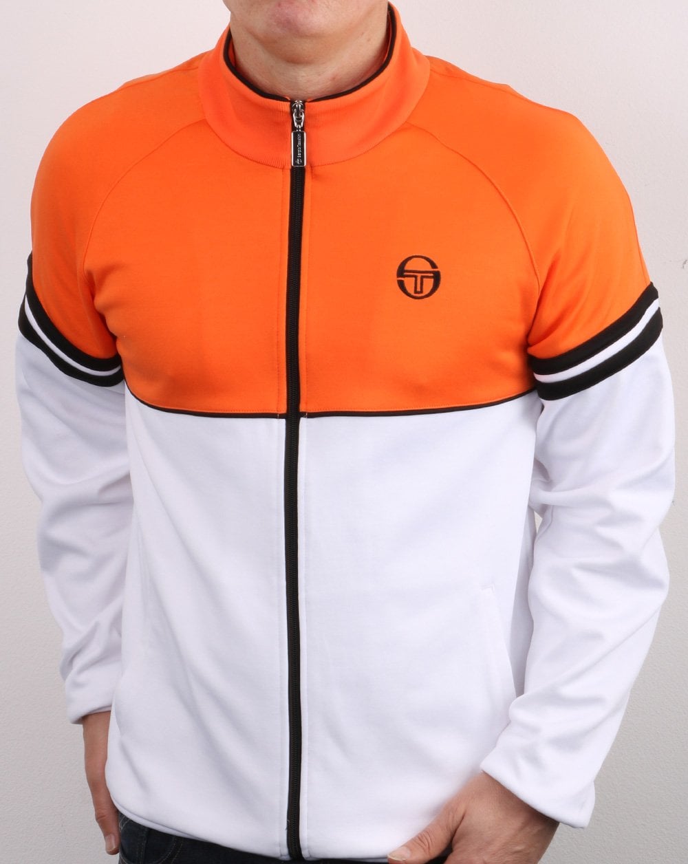 Sergio Tacchini Orion Trainingsjacke Weiß/Orange