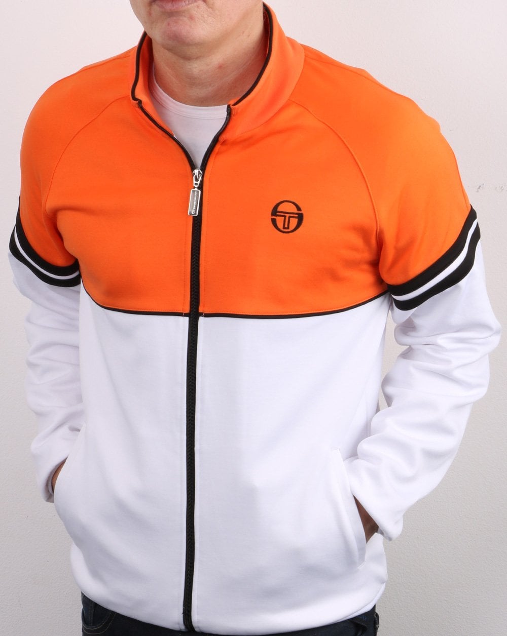 Sergio Tacchini Orion Trainingsjacke Weiß/Orange