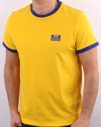 Weekend Offender Ringer Tee Gelb/Royal