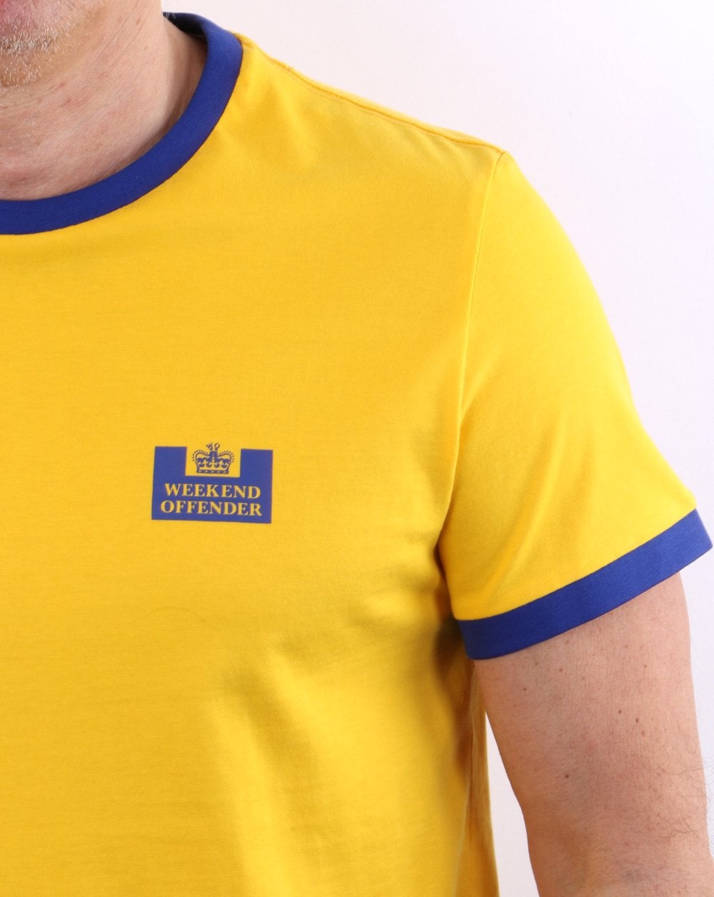 Weekend Offender Ringer Tee Gelb/Royal