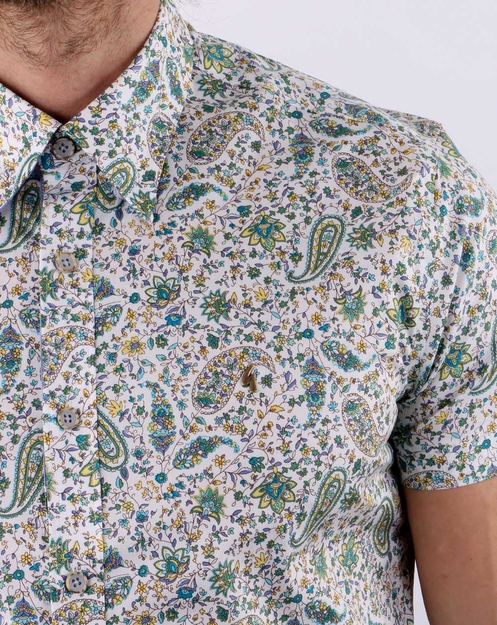 Gabicci Vintage Hanks Hemd Paisley Grün