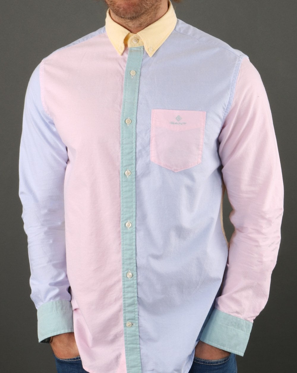 Gant Panel Oxford Langarmhemd Multi