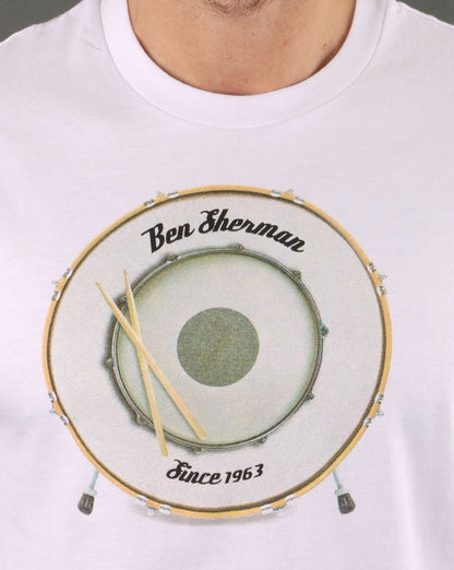 Ben Sherman Drum T-Shirt Weiß