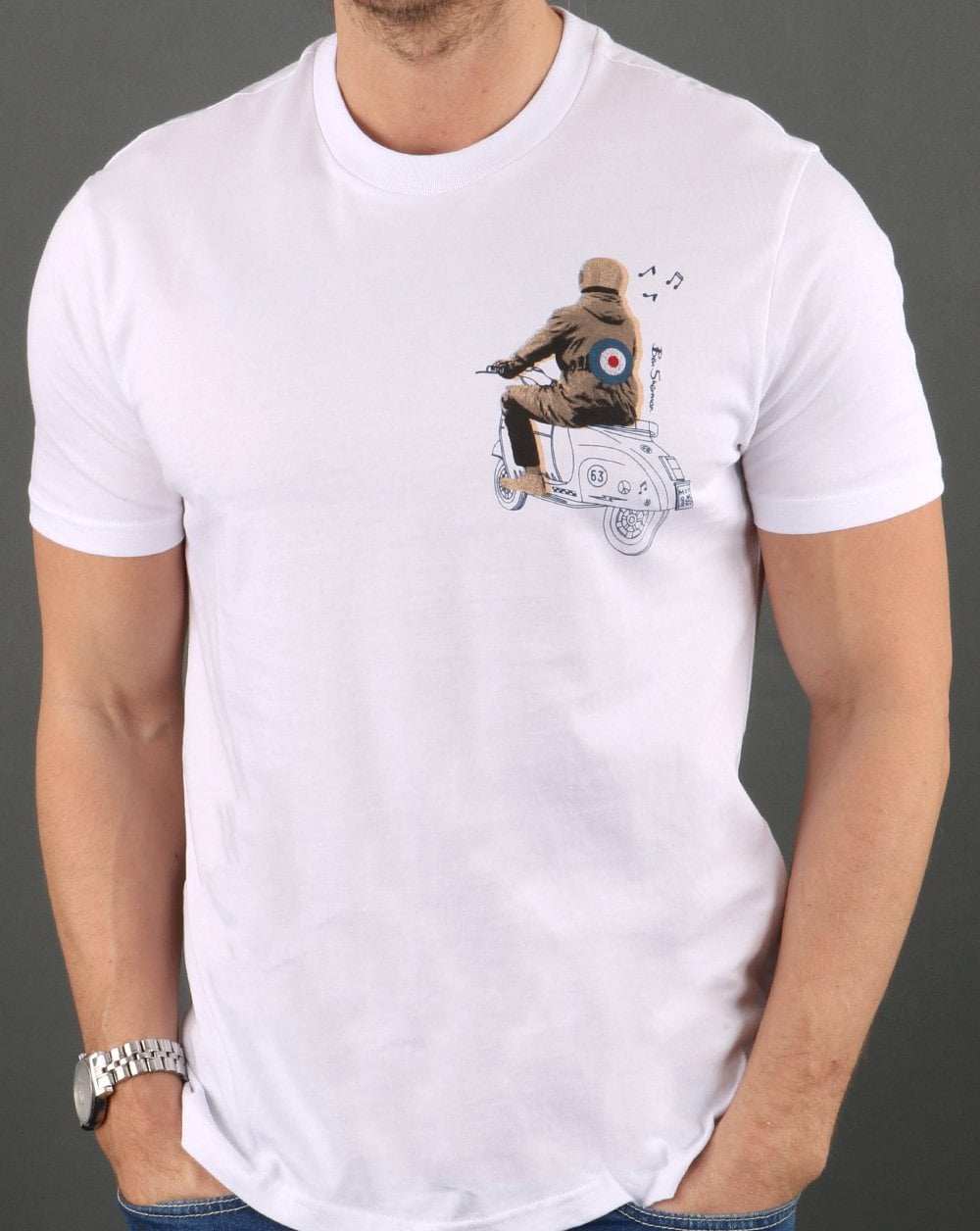 Ben Sherman Mod T-Shirt Weiß