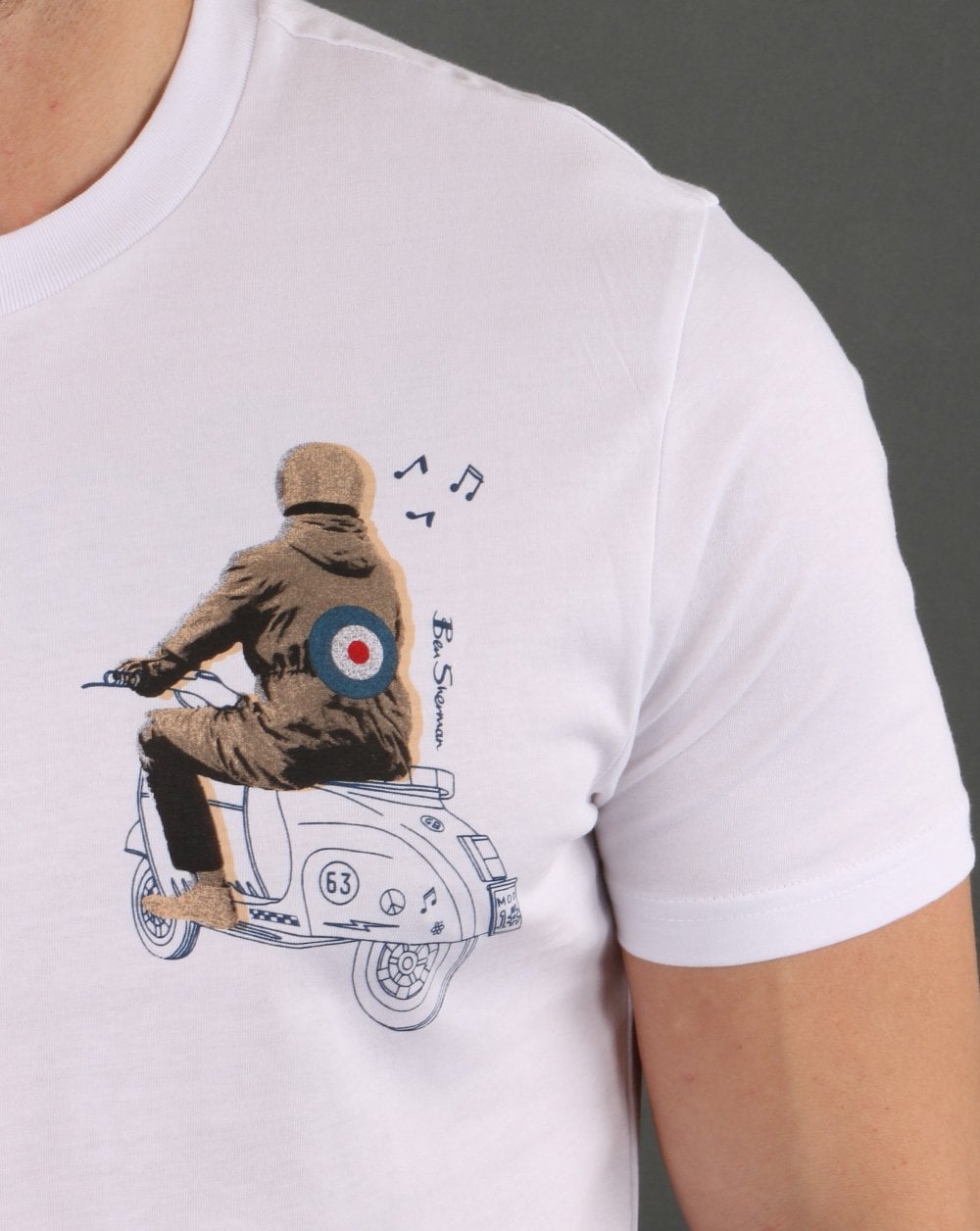 Ben Sherman Mod T-Shirt Weiß