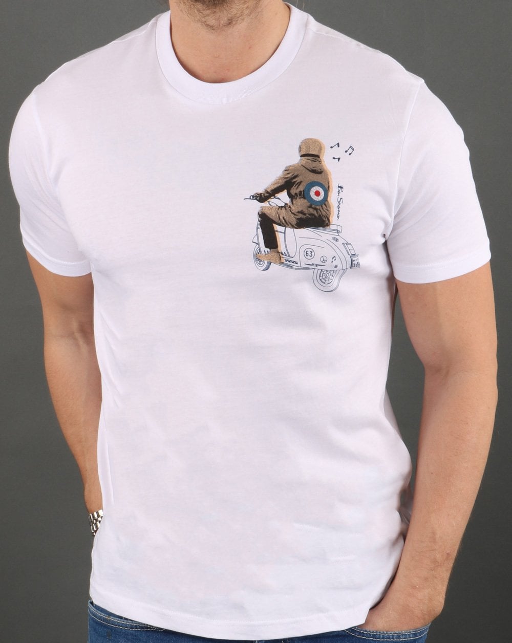 Ben Sherman Mod T-Shirt Weiß