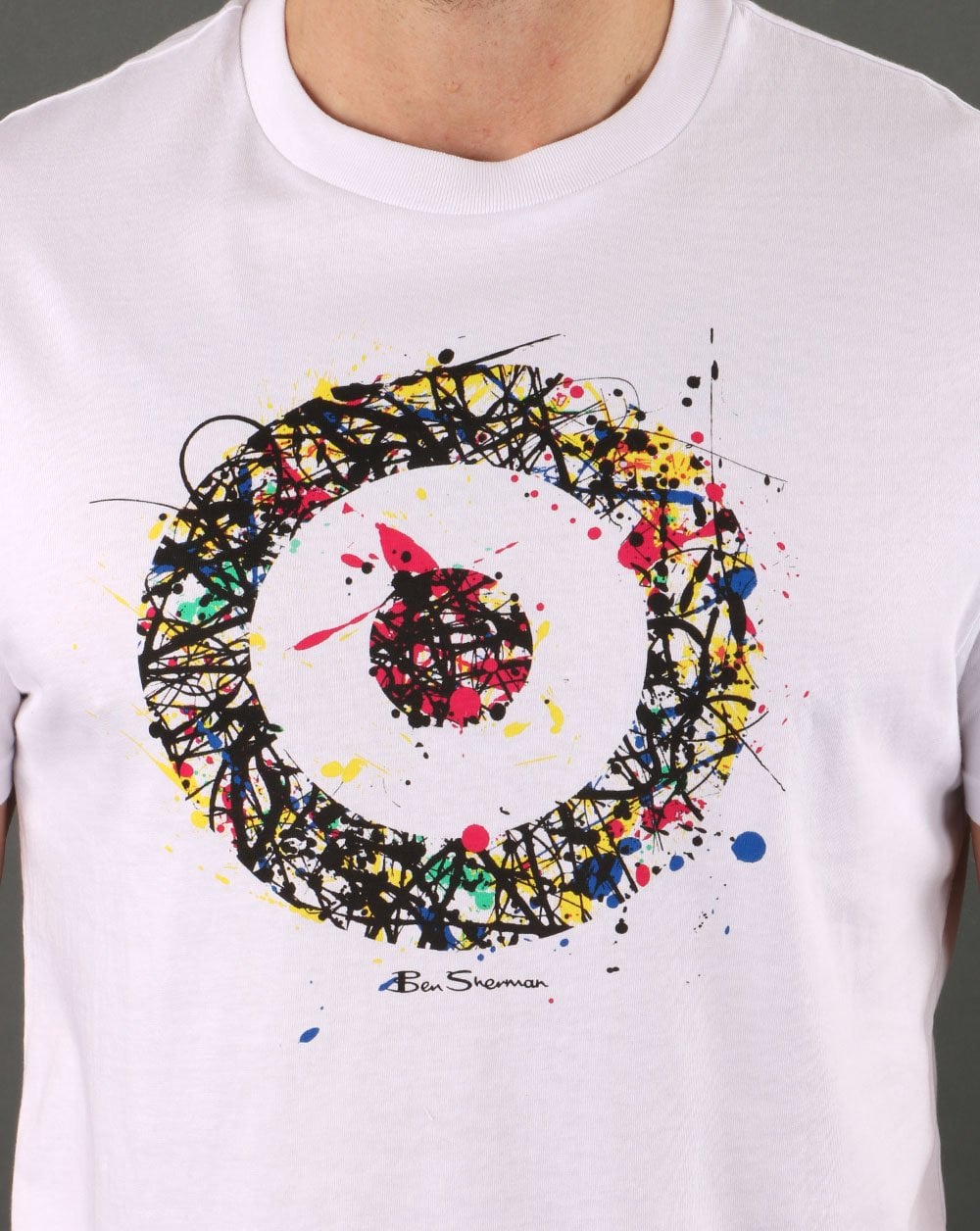 Ben Sherman Painted Target T-shirt White