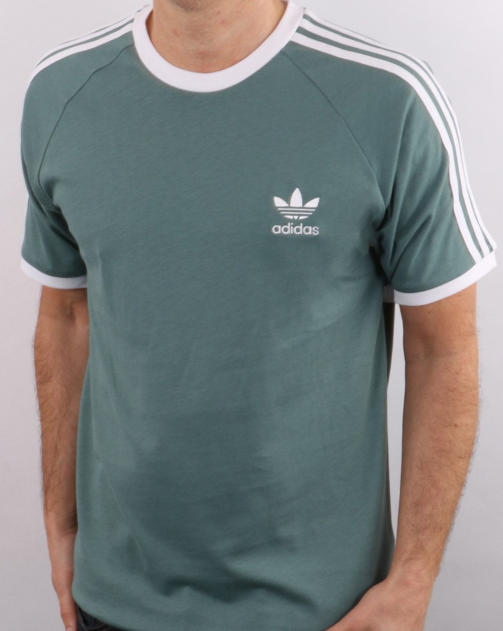 Adidas Originals 3-Streifen-T-Shirt Hazy Emerald