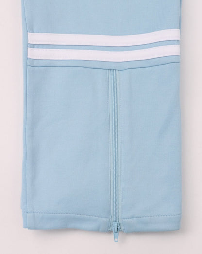 Sergio Tacchini Trainingshose mit Reißverschluss, Himmelblau/Weiß 