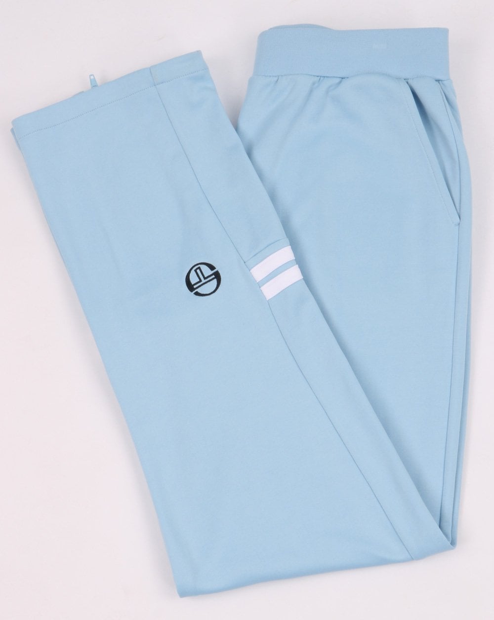 Sergio Tacchini Trainingshose mit Reißverschluss, Himmelblau/Weiß 