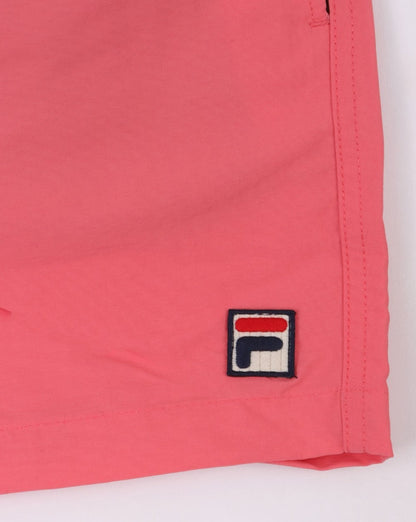 Fila – Vintage-Badeshorts in Dunkelkoralle