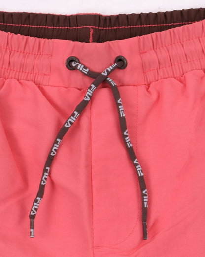 Fila – Vintage-Badeshorts in Dunkelkoralle