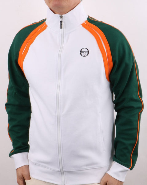 Sergio Tacchini Ghibli Track Top White/Green/Orange